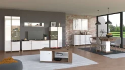 Home affaire TV-Board »Burgundy Lowboard, TV-Schrank, TV-Ständer, Hochglanzfronten« Hochglanzfronten und eine Innenausstattung in Flagstaff Eiche