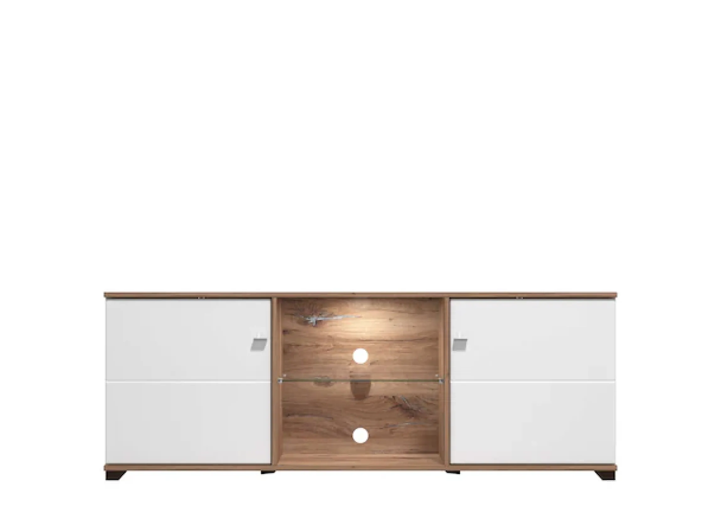 Home affaire TV-Board »Burgundy Lowboard, TV-Schrank, TV-Ständer, Hochglanzfonten« Hochglanzfronten und eine Innenausstattung in Flagstaff Eiche