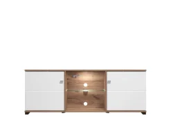Home affaire TV-Board »Burgundy Lowboard, TV-Schrank, TV-Ständer, Hochglanzfonten« Hochglanzfronten und eine Innenausstattung in Flagstaff Eiche