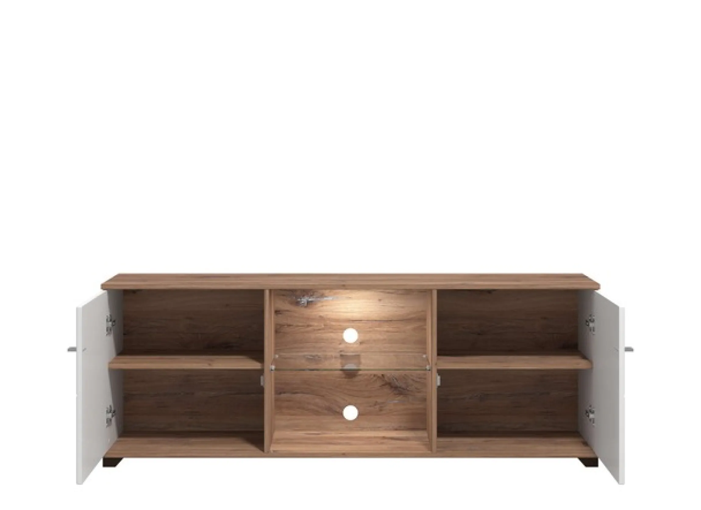 Home affaire TV-Board »Burgundy Lowboard, TV-Schrank, TV-Ständer, Hochglanzfonten« Hochglanzfronten und eine Innenausstattung in Flagstaff Eiche