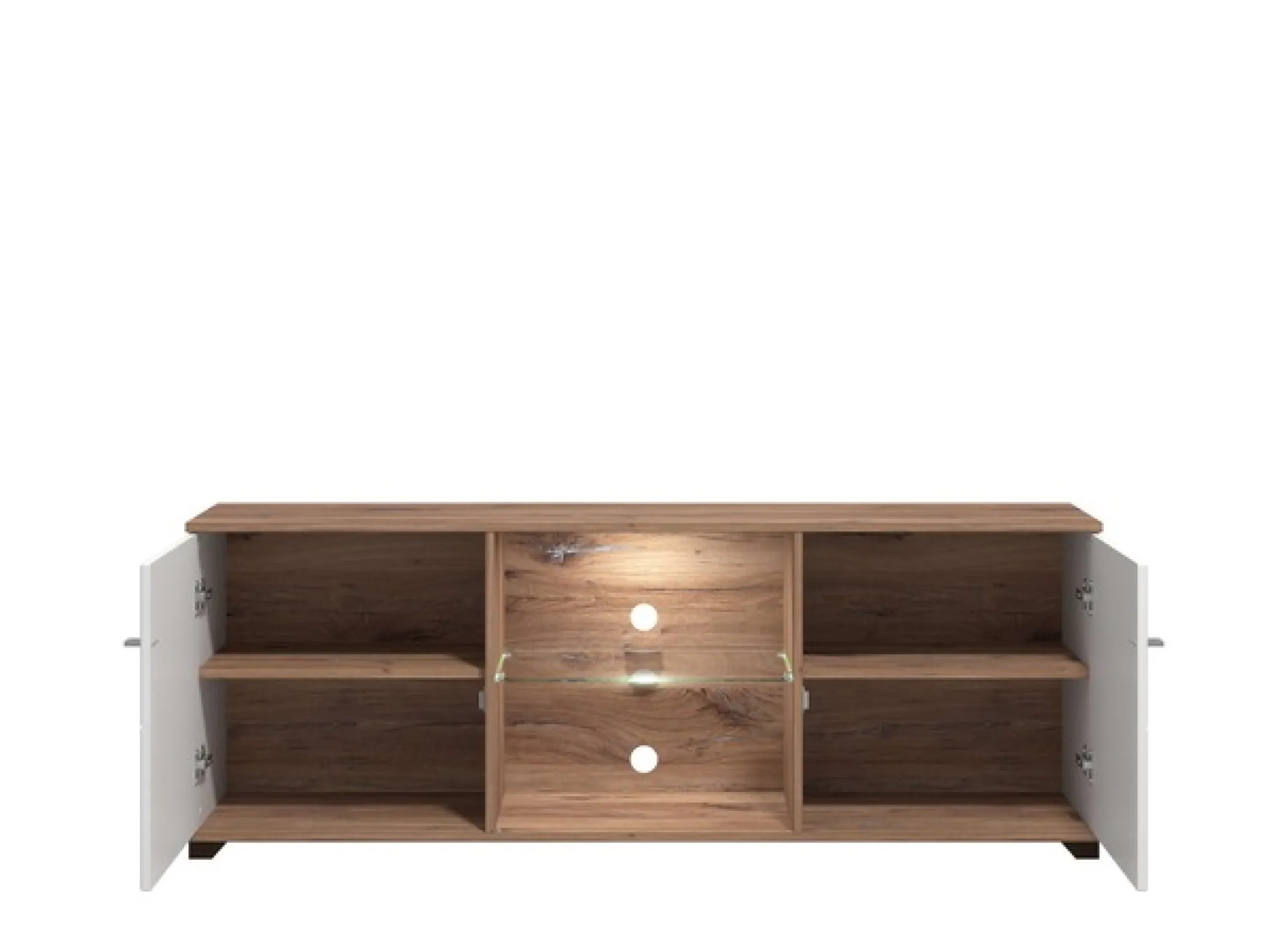 Home affaire TV-Board »Burgundy Lowboard, TV-Schrank, TV-Ständer, Hochglanzfonten« Hochglanzfronten und eine Innenausstattung in Flagstaff Eiche