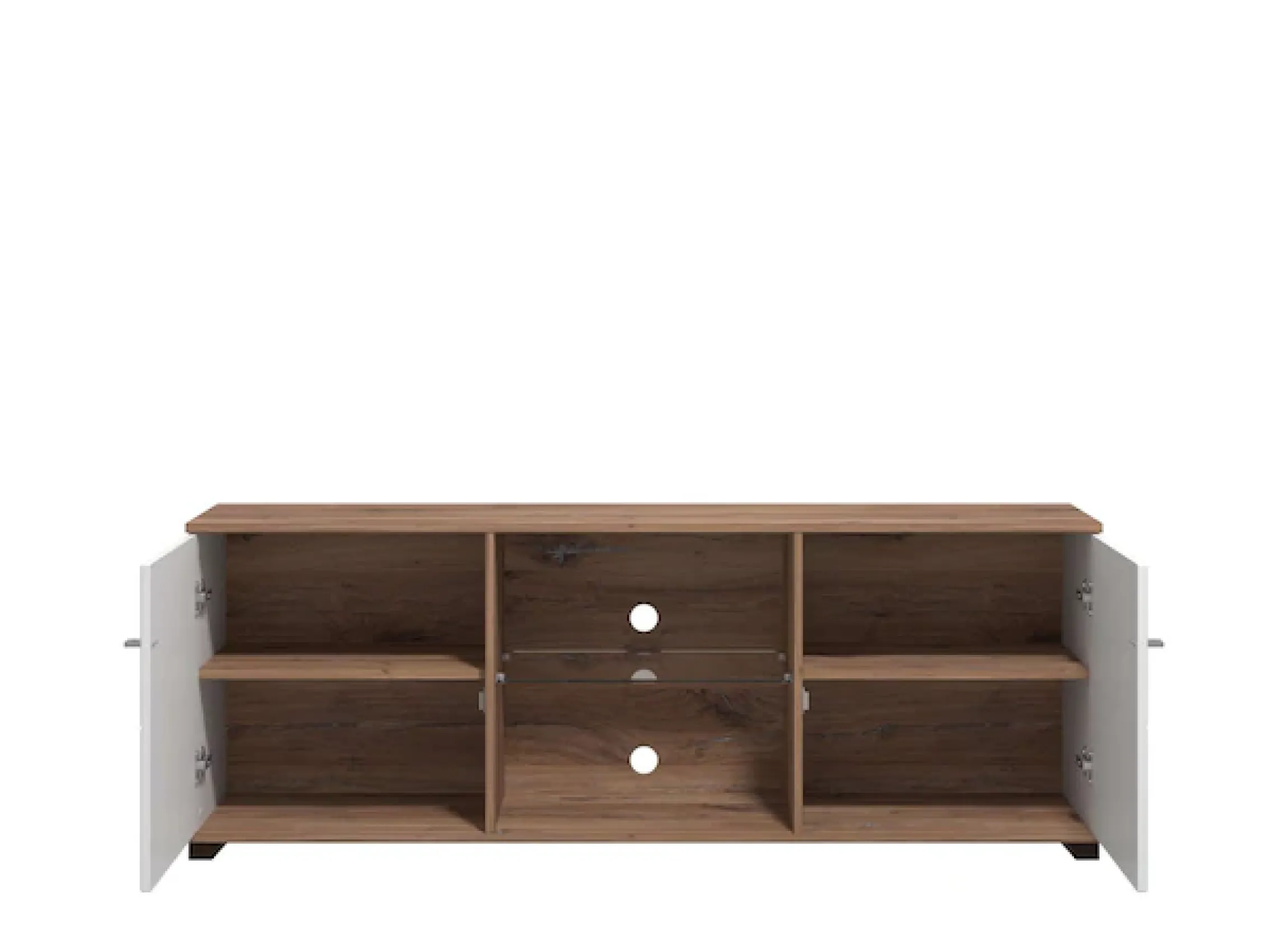 Home affaire TV-Board »Burgundy Lowboard, TV-Schrank, TV-Ständer, Hochglanzfonten« Hochglanzfronten und eine Innenausstattung in Flagstaff Eiche