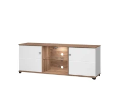 Home affaire TV-Board »Burgundy Lowboard, TV-Schrank, TV-Ständer, Hochglanzfonten« Hochglanzfronten und eine Innenausstattung in Flagstaff Eiche