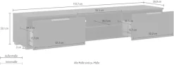 Home affaire TV-Board »Match, TV-Möbel, Fernsehtisch, TV-Unit, Media-Möbel, Sideboard,« mit 2 Schubladen und 1 offenen Fach, Breite 172,7 cm, Höhe 33 cm