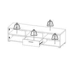 Home affaire TV-Board »Media TV-Möbel, TV Schrank, Mediaboard, Lowboard« TV-Kommode, wahlweise Breite 147 oder 177 cm