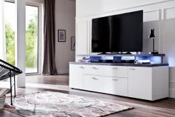 Home affaire TV-Board »Messina« 1 Stk. tlg. TV-Lowboard mit Türen, Schubladen & Fächern - (B/T/H) 180/47/66 cm
