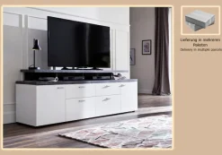 Home affaire TV-Board »Messina« 1 Stk. tlg. TV-Lowboard mit Türen, Schubladen & Fächern - (B/T/H) 180/47/66 cm