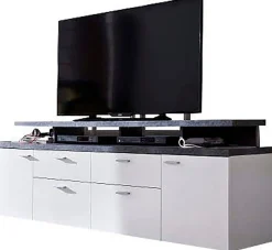 Home affaire TV-Board »Messina« 1 Stk. tlg. TV-Lowboard mit Türen, Schubladen & Fächern - (B/T/H) 180/47/66 cm