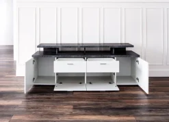 Home affaire TV-Board »Messina« 1 Stk. tlg. TV-Lowboard mit Türen, Schubladen & Fächern - (B/T/H) 180/47/66 cm