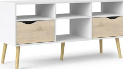 Home affaire TV-Board »Oslo, TV-Möbel, Fernsehtisch, TV-Unit, Media-Möbel,« TV-Kommode mit 2 Schubladen,4 Fächern, Breite 117 cm, Höhe 57 cm