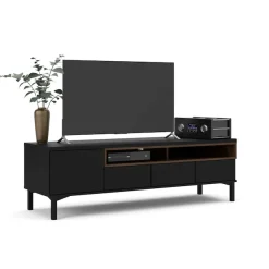Home affaire TV-Board »Roomers TV-Board, TV-Möbel, TV-Unit, Media-Möbel, Sideboard« Breite/Höhe 156/48 cm, 2 offene Fächer mit Rahmen-Optik, Kabelführung