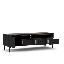 Home affaire TV-Board »Roomers TV-Board, TV-Möbel, TV-Unit, Media-Möbel, Sideboard« Breite/Höhe 156/48 cm, 2 offene Fächer mit Rahmen-Optik, Kabelführung
