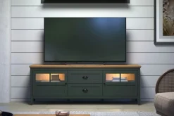 Home affaire TV-Board »Vienna« 1 Stk. tlg. Lowboard mit Beleuchtung und Vollauszug-Schublade - B/T/H 184/45/64 cm