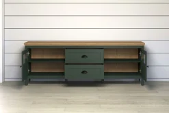 Home affaire TV-Board »Vienna« 1 Stk. tlg. Lowboard mit Beleuchtung und Vollauszug-Schublade - B/T/H 184/45/64 cm