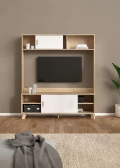 Home affaire TV-Schrank »Ikast TV-Möbel, TV-Wand, Wohnwand, TV-Regal, TV-Element« 2 Schiebetüren, Breite 159 cm, Höhe 181 cm