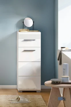 Home affaire Unterschrank »Malmö, Breite 30 cm, 1 Tür (Türanschlag wechselbar), 1 Schubkasten« in verschiedenen Farben erhältlich, Badmöbel, Badschrank, Kommode, Bad