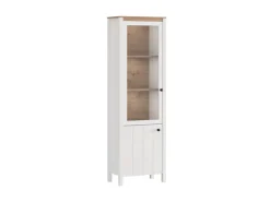 Home affaire Vitrine »BEDFORD Vitrinenschrank, Glasschrank, Standvitrine, Highboard« MDF-Profil 2D ummantelt, Hotstamping, 1mm ABS-Kanten, 4 Einlegeböden