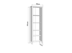 Home affaire Vitrine »BEDFORD Vitrinenschrank, Glasschrank, Standvitrine, Highboard« MDF-Profil 2D ummantelt, Hotstamping, 1mm ABS-Kanten, 4 Einlegeböden