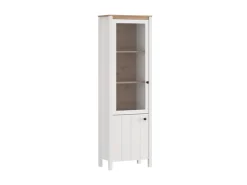 Home affaire Vitrine »BEDFORD Vitrinenschrank, Glasschrank, Standvitrine, Highboard« MDF-Profil 2D ummantelt, Hotstamping, 1mm ABS-Kanten, 4 Einlegeböden