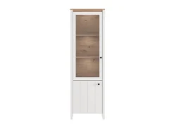 Home affaire Vitrine »BEDFORD Vitrinenschrank, Glasschrank, Standvitrine, Highboard« MDF-Profil 2D ummantelt, Hotstamping, 1mm ABS-Kanten, 4 Einlegeböden