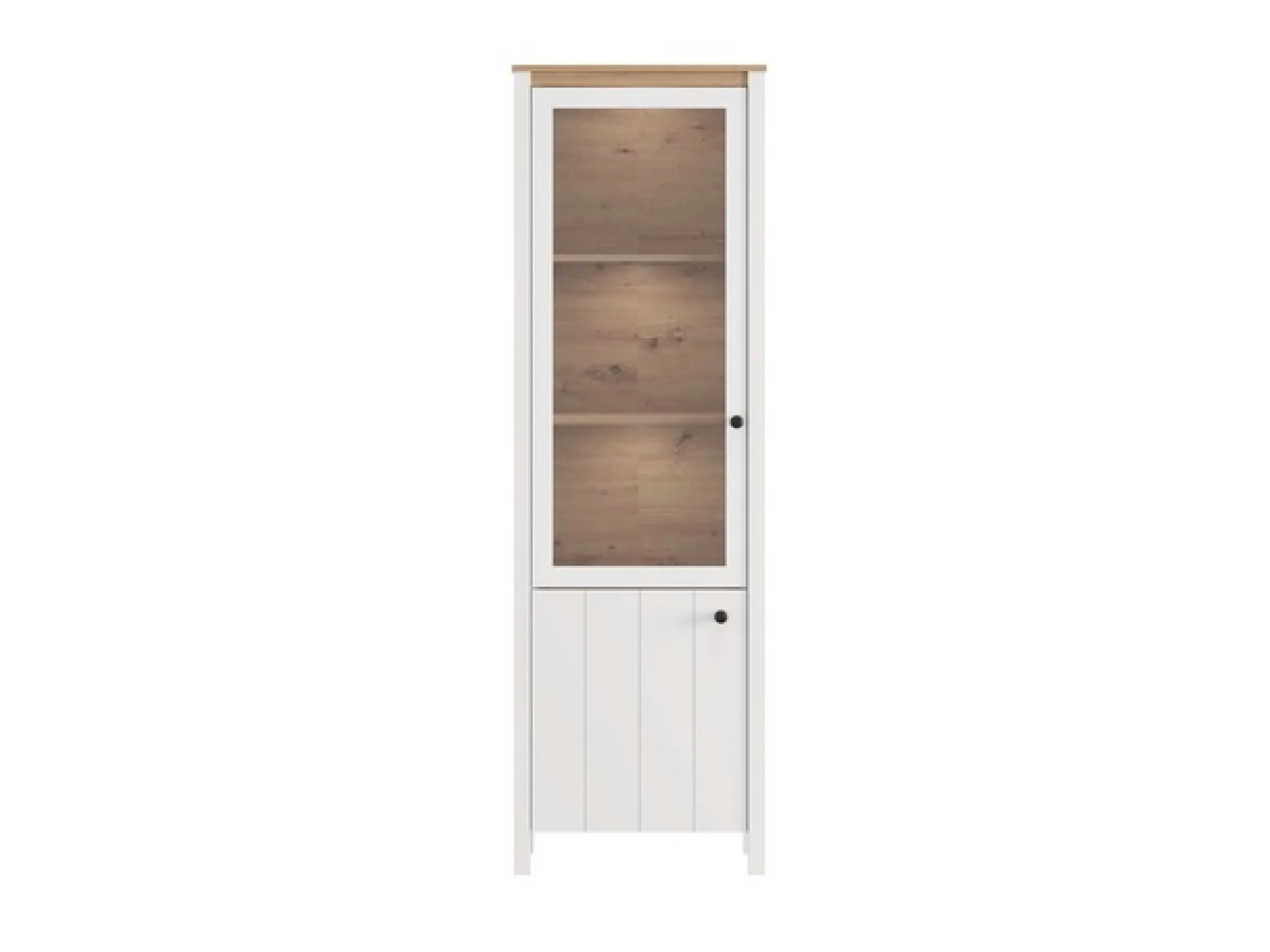 Home affaire Vitrine »BEDFORD Vitrinenschrank, Glasschrank, Standvitrine, Highboard« MDF-Profil 2D ummantelt, Hotstamping, 1mm ABS-Kanten, 4 Einlegeböden