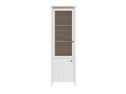 Home affaire Vitrine »BEDFORD Vitrinenschrank, Glasschrank, Standvitrine, Highboard« MDF-Profil 2D ummantelt, Hotstamping, 1mm ABS-Kanten, 4 Einlegeböden