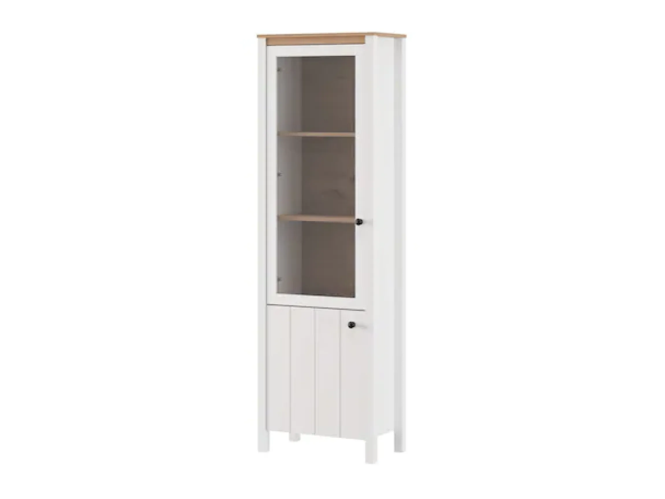 Home affaire Vitrine »BEDFORD Vitrinenschrank, Glasschrank, Standvitrine, Highboard« MDF-Profil 2D ummantelt, Hotstamping, 1mm ABS-Kanten, 4 Einlegeböden