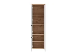 Home affaire Vitrine »BEDFORD Vitrinenschrank, Glasschrank, Standvitrine, Highboard« MDF-Profil 2D ummantelt, Hotstamping, 1mm ABS-Kanten, 4 Einlegeböden
