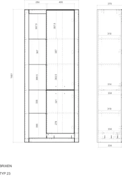 Home affaire Vitrine »Brixen, Vitrinenschrank in Eiche Dekor, moderne Standvitrine« Metallgriffe, ausreichend Stauraum, vielseitig einsetzbar, 80 cm breit
