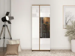 Home affaire Vitrine »Burgundy Vitrinenschrank, Standvitrine, Showcase« Hochglanzfronten, Glastür, Komplettes Innenleben