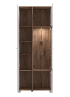 Home affaire Vitrine »Burgundy Vitrinenschrank, Standvitrine, Showcase« Hochglanzfronten, Glastür, Komplettes Innenleben