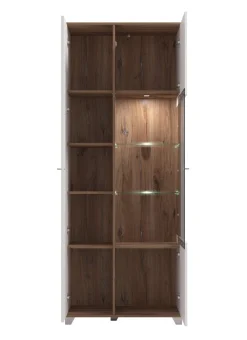 Home affaire Vitrine »Burgundy Vitrinenschrank, Standvitrine, Showcase« Hochglanzfronten, Glastür, Komplettes Innenleben