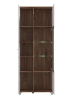 Home affaire Vitrine »Burgundy Vitrinenschrank, Standvitrine, Showcase« Hochglanzfronten, Glastür, Komplettes Innenleben
