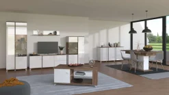 Home affaire Vitrine »Burgundy Vitrinenschrank, Standvitrine, Showcase« Hochglanzfronten, Glastür, Komplettes Innenleben
