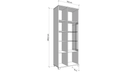 Home affaire Vitrine »Burgundy Vitrinenschrank, Standvitrine, Showcase« Hochglanzfronten, Glastür, Komplettes Innenleben