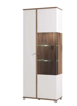 Home affaire Vitrine »Burgundy Vitrinenschrank, Standvitrine, Showcase« Hochglanzfronten, Glastür, Komplettes Innenleben