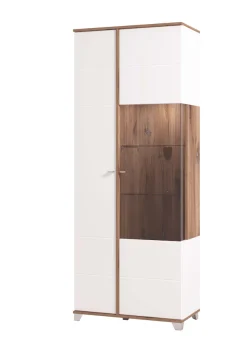 Home affaire Vitrine »Burgundy Vitrinenschrank, Standvitrine, Showcase« Hochglanzfronten, Glastür, Komplettes Innenleben