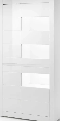 Home affaire Vitrine »Carat« Höhe 198 cm, zwei Leisten angeliefert, 1 x grau, 1 x weiss