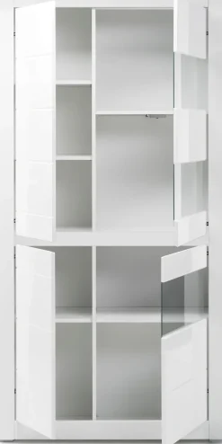 Home affaire Vitrine »Carat« Höhe 198 cm, zwei Leisten angeliefert, 1 x grau, 1 x weiss