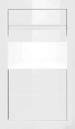 Home affaire Vitrine »Carat« Höhe 112 cm, Leisten angeliefert, 1 x grau, 1 x weiss