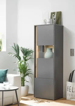 Home affaire Vitrine »City/Giron, moderner Hochschrank, Glasvitrine« zeitlos, modern, ausreichend Stauraum, vielseitig einsetzbar