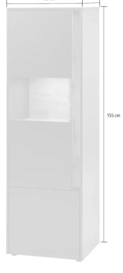 Home affaire Vitrine »City/Giron, moderner Hochschrank, Glasvitrine« zeitlos, modern, ausreichend Stauraum, vielseitig einsetzbar