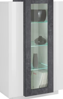 Home affaire Vitrine »Coro, Vitrine, Glasvitrine, Vitrinenschrank, Stauraumvitrine« 3 Türen davon 1 Glastür, 9 Fächer, Doppeltiefe,Höhe 120,5cm