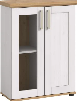 Home affaire Vitrine »Cosenza, Höhe 80 cm, 2 Türen, 2Fächer« 1 Stk. tlg. Vitrine, Höhe 88 cm, Wohnzimmer, Esszimmer