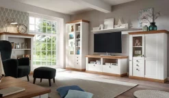 Home affaire Vitrine »Cremona, Hochschrank im Landhausstil, Glasvitrine« Metallgriffe, ausreichend Stauraum, vielseitig einsetzbar, 204 cm hoch