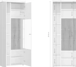 Home affaire Vitrine »Dalano« Höhe ca. 202 cm