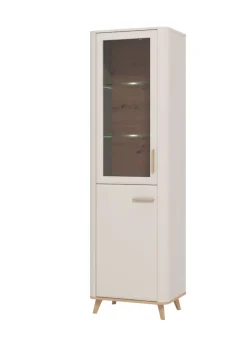 Home affaire Vitrine »Darwen Vitrinenschrank, Glasschrank, Standvitrine, Highboard/Sideboard« 2 Türen, 4 Einlegeböden, 5 Fächer, Gesamtmaße (B/T/H): 58/40/193 cm