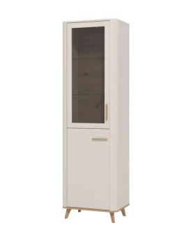 Home affaire Vitrine »Darwen Vitrinenschrank, Glasschrank, Standvitrine, Highboard/Sideboard« 2 Türen, 4 Einlegeböden, 5 Fächer, Gesamtmaße (B/T/H): 58/40/193 cm