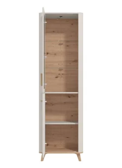 Home affaire Vitrine »Darwen Vitrinenschrank, Glasschrank, Standvitrine, Highboard/Sideboard« 2 Türen, 4 Einlegeböden, 5 Fächer, Gesamtmaße (B/T/H): 58/40/193 cm