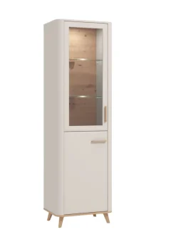 Home affaire Vitrine »Darwen Vitrinenschrank, Glasschrank, Standvitrine, Highboard/Sideboard« 2 Türen, 4 Einlegeböden, 5 Fächer, Gesamtmaße (B/T/H): 58/40/193 cm
